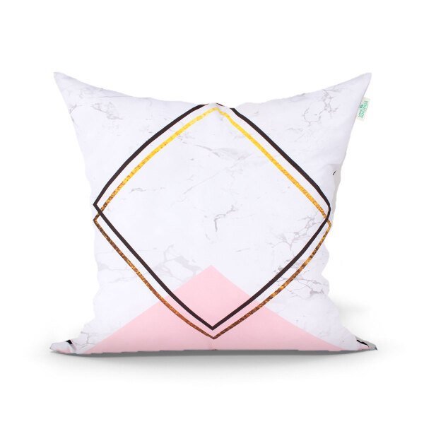 Capa para Almofada Branca Estampada para Quarto Kit 3 Unidades 45cm x 45cm + Almofada Nó Escandinavo - 3
