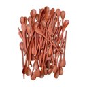 Ver imagem 1 de Kit 100 Peças Colher de Pau Madeira Modelos Molho 18 cm
