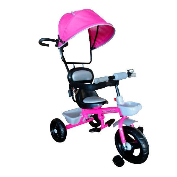 Triciclo Motoca Infantil Rosa Bebê Menina Póto Som Cavalinho