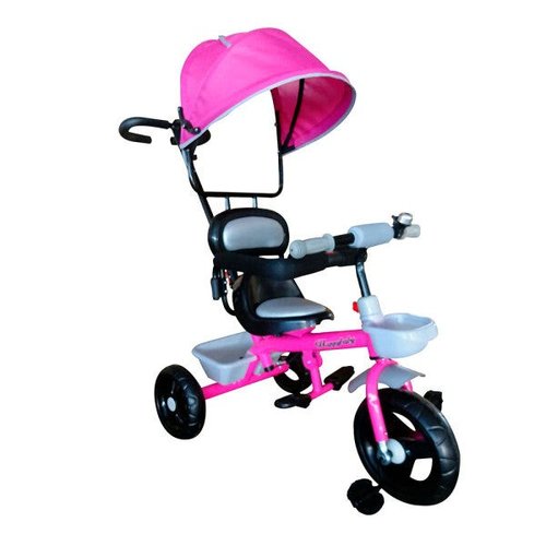 Triciclo Infantil com Haste Empurrador Pedal Motoca Velotrol 2 em 1  Brinqway BW-082RS Rosa - BEST SALE SHOP