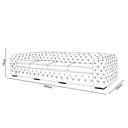 Ver imagem 4 de Sofá Decorativo Sala de Estar Duquesa 4 Lugares 280cm Couro Preto - Mozzelar