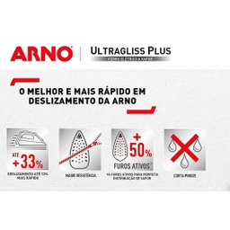 Ferro a Vapor Arno Ultraglis Plus Base Durilium Airglide Fmy - 4