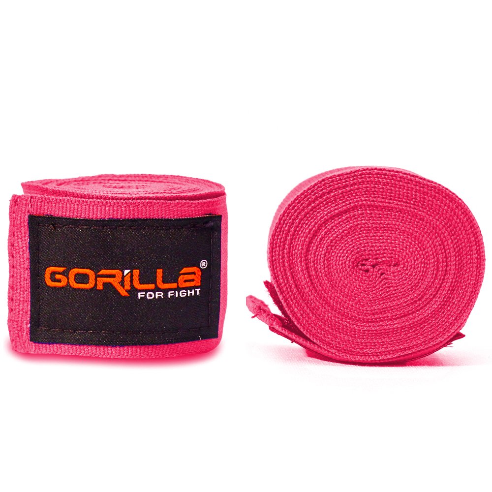 Bandagem Elástica 03 Metros Boxe/Muay-Thai - Gorilla Cor:rosa;Tamanho:03 metros;Gênero:unissex - 3