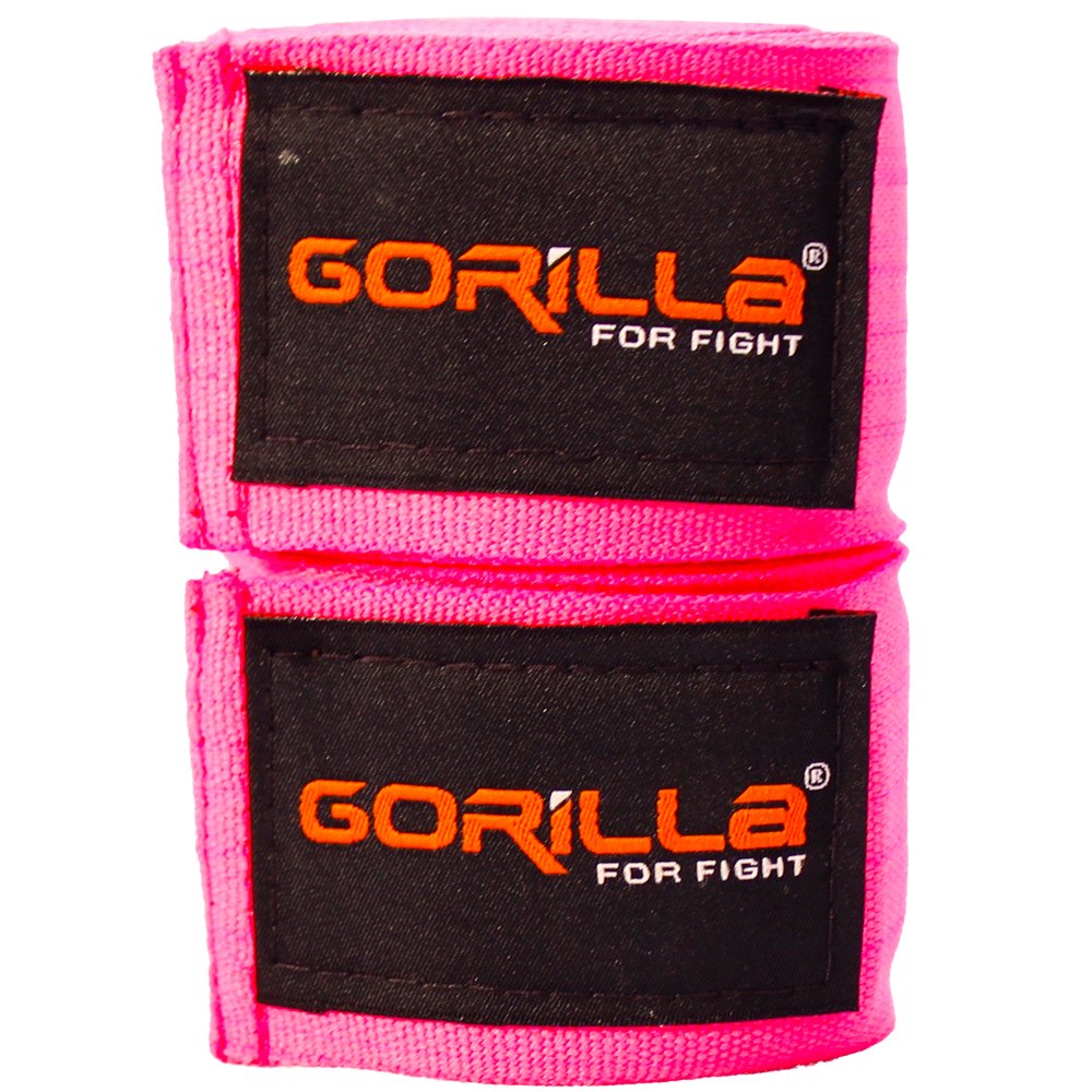 Bandagem Elástica 03 Metros Boxe/Muay-Thai - Gorilla Cor:rosa;Tamanho:03 metros;Gênero:unissex