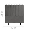 Cabeceira para Cama Box Solteiro 90 Cm Alanis:cinza Escuro - 2