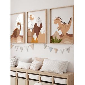 Kit 3 Quadros Decorativos Infantil Animais Safari No19