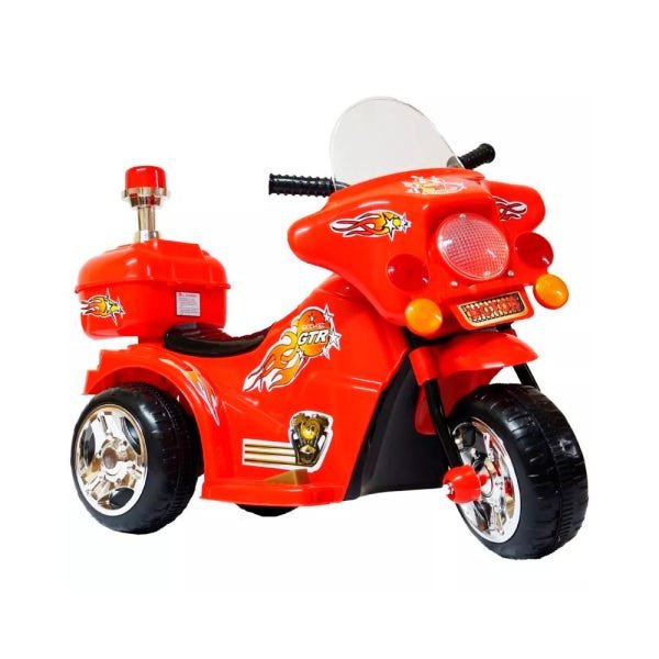 Mini Moto Infantil Elétrica Bateria Bivolt de 6v Gtr Vermelho Importway Bw006vm - 1