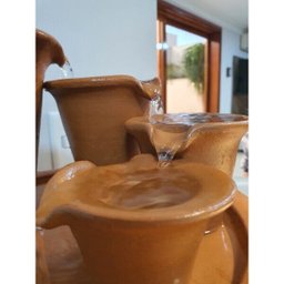 Fonte de Água em Cerâmica Decorativa 32cm com Bomba 110v - 3 Fonte de Água em Cerâmica Decorativa 32cm com Bomba 110v - 3