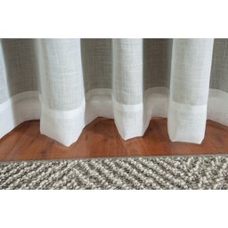 Cortina Gaze De Linho Forro Blackout 5,00x2,50 Sala E Quarto Avelã/Marfim - 5