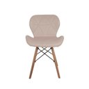 Ver imagem 3 de Conjunto Mesa de Jantar Juliette Preta 80cm com 2 Cadeiras Slim - Nude