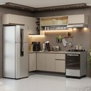 Ver imagem 1 de Armário de Cozinha Completa de Canto Suspensa 405 cm Crema Nice Madesa 04