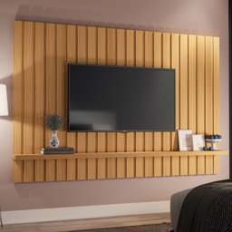 Painel Ripado para Quarto Sala Tv 70 Pol 200cm Conect B01 Cinamomo - Lyam Decor - 2