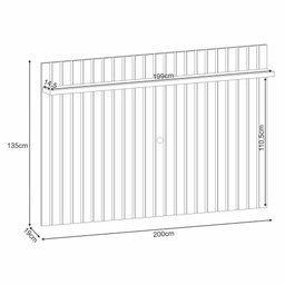 Painel Ripado para Quarto Sala Tv 70 Pol 200cm Conect B01 Cinamomo - Lyam Decor - 5