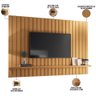 Painel Ripado para Quarto Sala Tv 70 Pol 200cm Conect B01 Cinamomo - Lyam Decor - 4