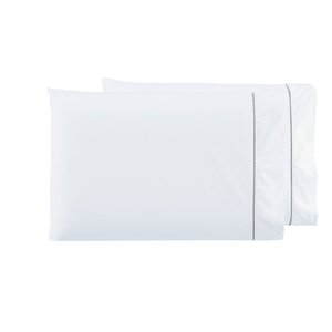 Fronha Ponto Palito Percal 600 Fios Privilegio:Branco