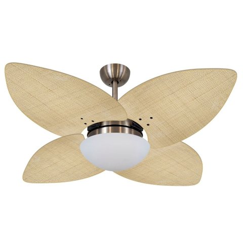 Ventilador de Teto Volare Bronze Vd42 Dunamis Palmae 4 Pás Natural - 220V