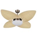 Ver imagem 1 de Ventilador de Teto Volare Bronze Vd42 Dunamis Palmae 4 Pás Natural - 220V
