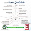 Ver imagem 7 de Ventilador de Teto Volare Bronze Vd42 Dunamis Palmae 4 Pás Natural - 220V