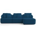 Ver imagem 2 de Sofá 4 Lugares com Chaise Direito Sala Living 288cm Arlo F04 Veludo Azul Marinho Tc-12012 - Lyam Dec