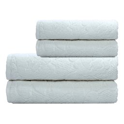 Jogo Toalha Banho 2 Banho 2 Rosto 100% Algodão 450g Nanosoft - Branco - 1
