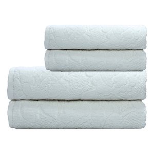 Jogo Toalha Banho 2 Banho 2 Rosto 100% Algodão 450g Nanosoft - Branco
