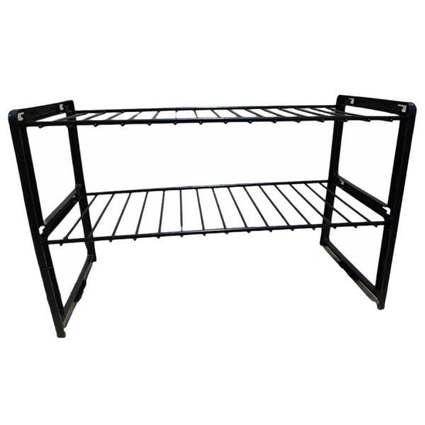 Rack Organizador De Objetos Para Cozinha 2 Andares Preto - 3