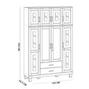 Ver imagem 6 de Guarda Roupa Solteiro com Espelho 8 Portas Aplique 2 Gavetas Madeira Maciça Lorie F06 Castanho -