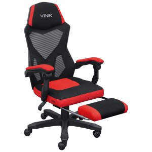 CADEIRA GAMER ROCKET PRETA COM VERMELHO CGR10PVM VINIK