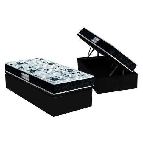 Cama Box Baú Solteiro: Colchão Ortopédico Probel D28 / EP ProDormir Advanced Tech1000 + Base CRC Sue