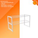 Ver imagem 3 de Rack Organizador de Objetos para Cozinha 2 Andares Branco