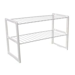 Rack Organizador de Objetos para Cozinha 2 Andares Branco - 1