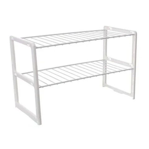 Rack Organizador de Objetos para Cozinha 2 Andares Branco