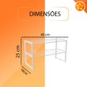 Ver imagem 2 de Rack Organizador de Objetos para Cozinha 2 Andares Branco
