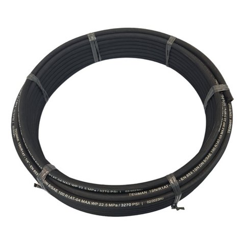 Mangueira Hidráulica R1 At 1 Trama Aço 1/4 10 Mts