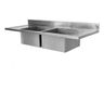 Tampo Pia Aço Inox Industrial com Duas Cubas 50x40x25cm (Central) - 160x70 cm - Brascool - 1