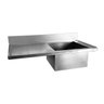 Tampo Pia Aço Inox Industrial com Cuba 50x40x25cm (Direito) - 120x70cm - Brascool - 1