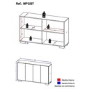 Ver imagem 6 de Aparador Buffet 4 Portas com Pés Quadrados Rustic/natural