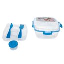Ver imagem 1 de Marmita de Plástico c/ Tampa Divisória 1000ml Azul - Quanhe