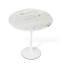 Ver imagem 1 de Mesa Lateral Tulipa Saarinen Redonda 51cm Mármore Branco Extra - Branco