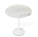 Ver imagem 1 de Mesa Lateral Tulipa Saarinen Redonda 51cm Mármore Branco Extra - Branco
