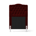 Ver imagem 2 de Cabeceira Estofada Decorativa Pollux Para Cama Box 90 Para Cama de Solteiro Sued Vermelho Aradecor