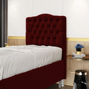 Ver imagem 1 de Cabeceira Estofada Decorativa Pollux Para Cama Box 90 Para Cama de Solteiro Sued Vermelho Aradecor