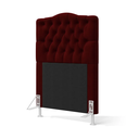 Ver imagem 3 de Cabeceira Estofada Decorativa Pollux Para Cama Box 90 Para Cama de Solteiro Sued Vermelho Aradecor