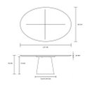 Ver imagem 3 de Mesa de Jantar Cone Oval 137x90cm Base Laminada em Madeira Freijó - Preto