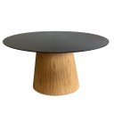 Ver imagem 1 de Mesa de Jantar Cone Oval 137x90cm Base Laminada em Madeira Freijó - Preto