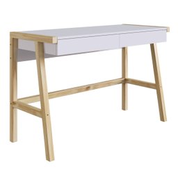Escrivaninha Noble 120cm Branca com Madeira Pinus Natural Artesano - 2