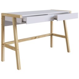 Escrivaninha Noble 120cm Branca com Madeira Pinus Natural Artesano - 3