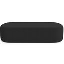 Ver mais imagens de Cabeceira Cama Box Casal 140cm Lanna com Puff Recamier Doha W01 Bouclê Preto - Lyam Decor