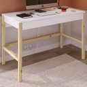 Ver imagem 1 de Escrivaninha Solution 120cm Branca com Madeira Pinus Natural Artesano