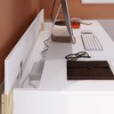 Ver imagem 5 de Escrivaninha Solution 120cm Branca com Madeira Pinus Natural Artesano